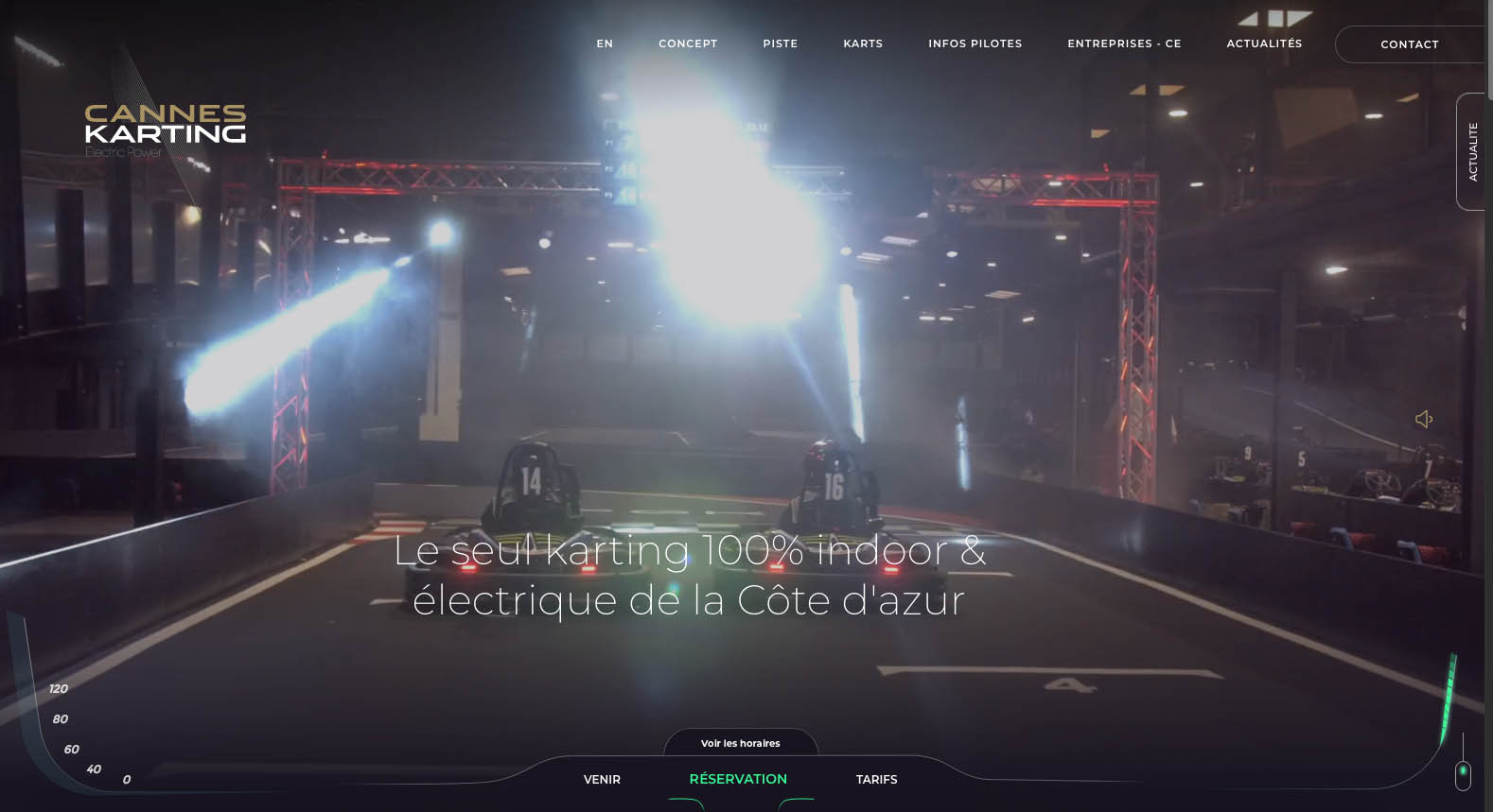 Cannes Karting - Création du site internet  - 1