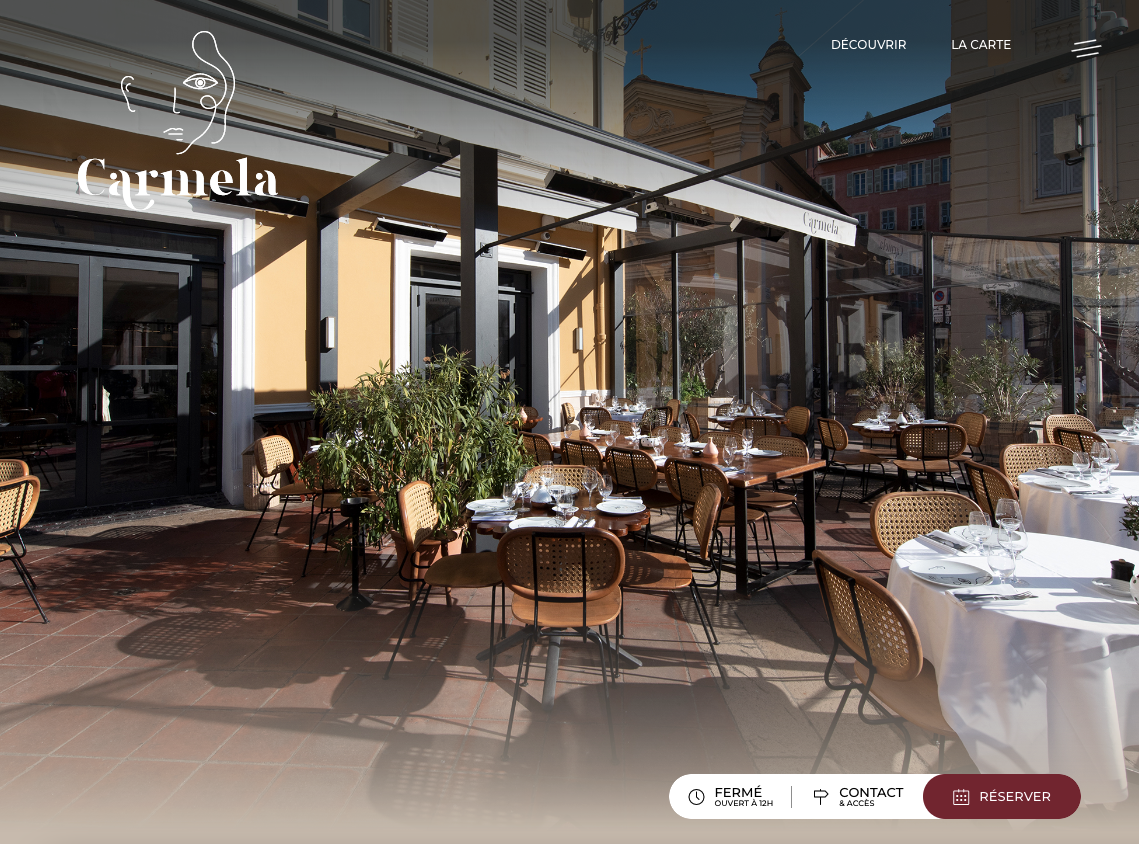 Restaurant Carmela Nice - Création du site internet 