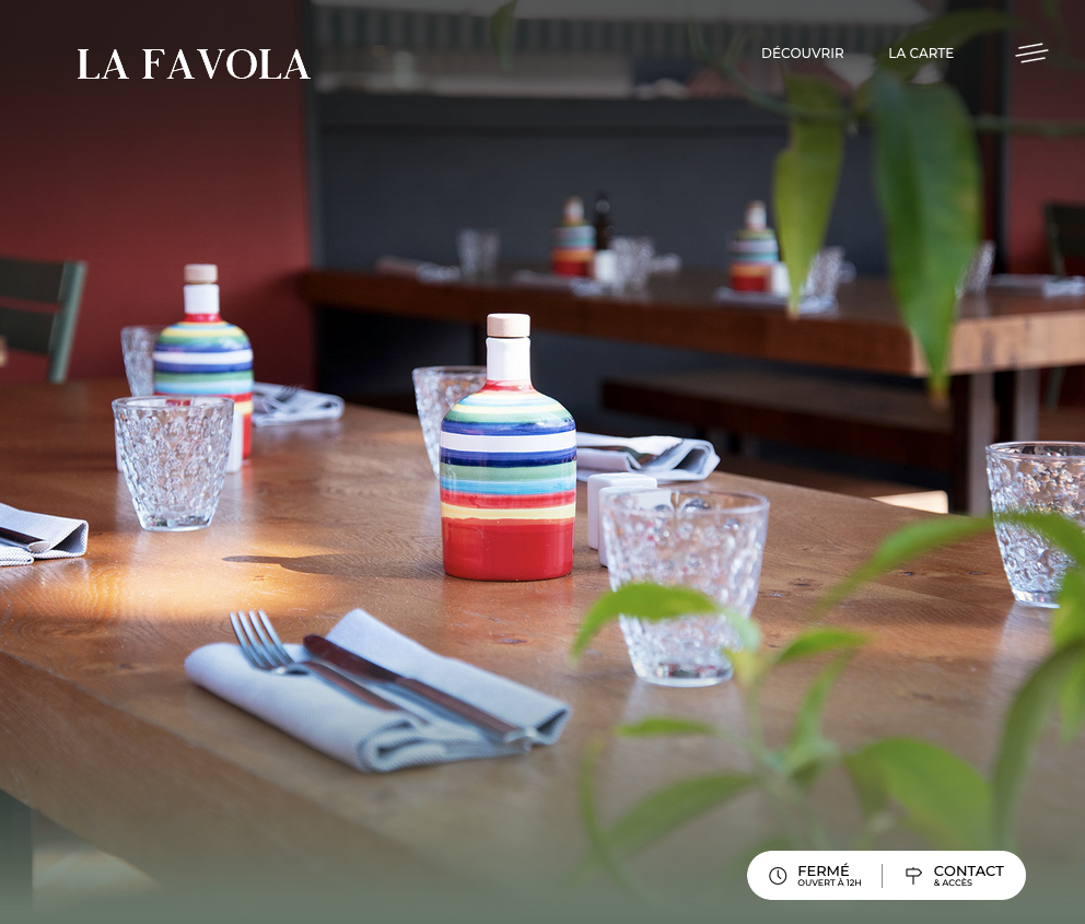 Agence de communication Colibri I Projet restaurant La favola I Gusto family - Création du site internet 