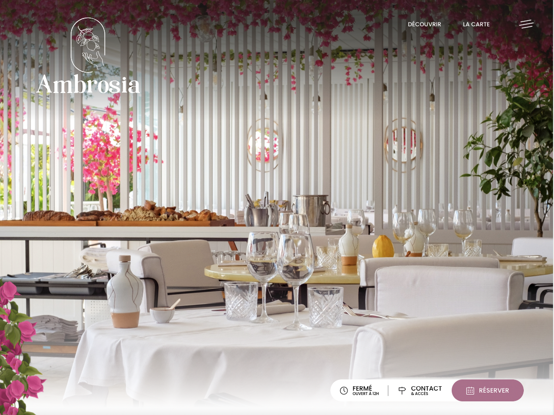 Restaurant Ambrosia Beaulieu-sur-Mer - Création du site internet 