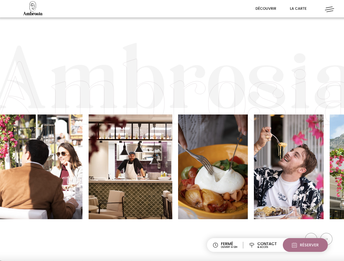 Restaurant Ambrosia Beaulieu-sur-Mer - Création du site internet  - 1