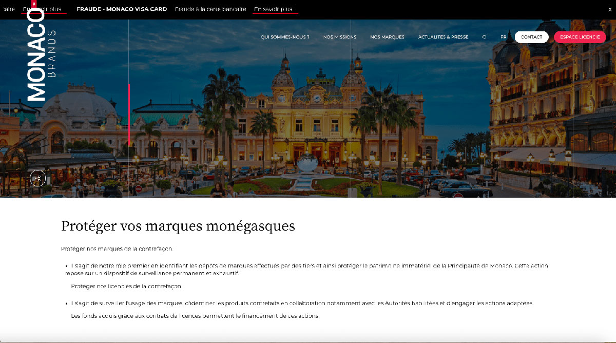 Monaco Brands - Création du site internet  - 1