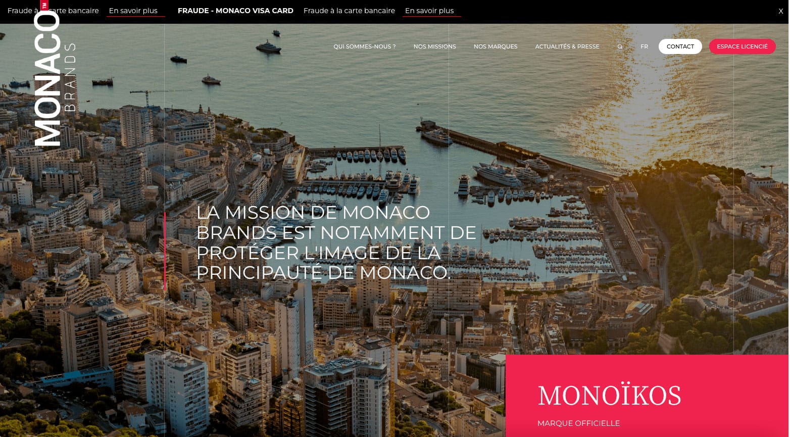 Monaco Brands - Création du site internet 