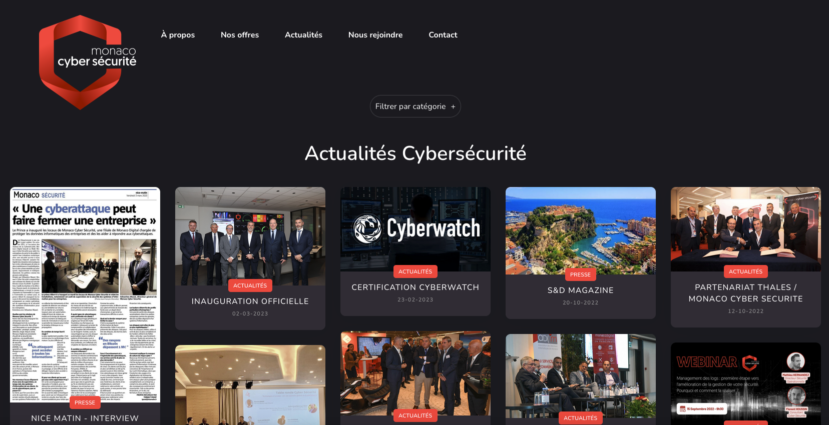 Monaco Cyber - Création du site internet  - 3
