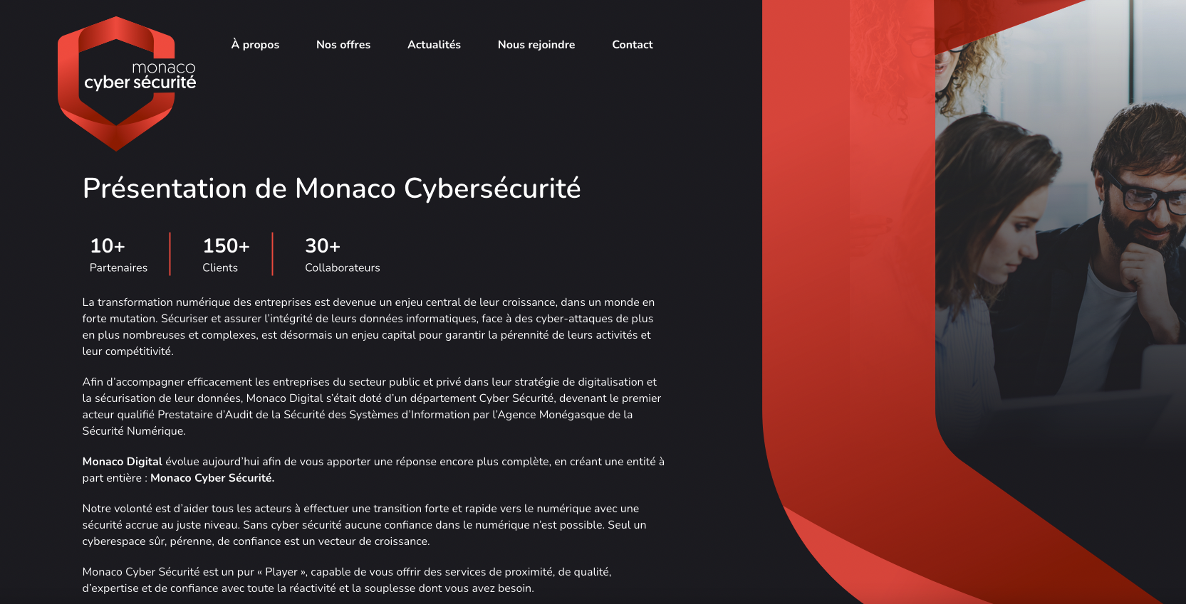 Monaco Cyber - Création du site internet  - 1