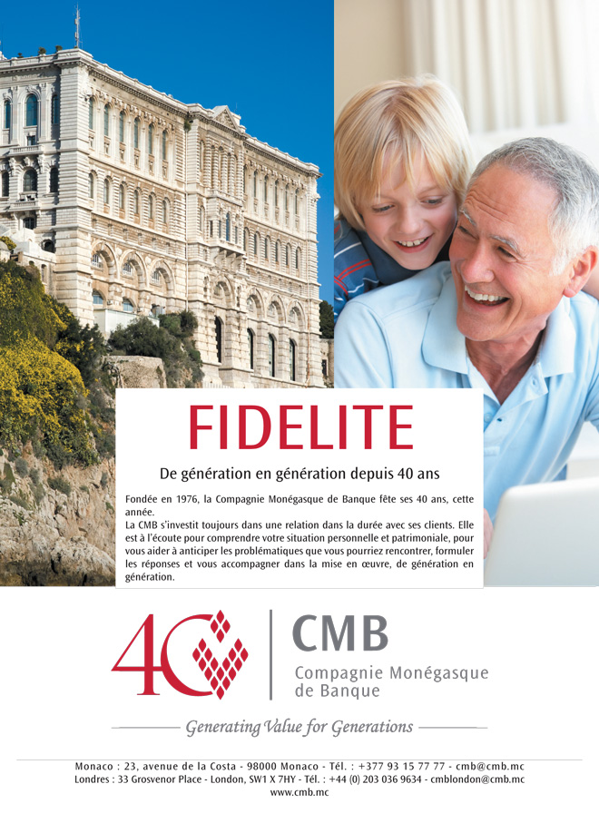 Compagnie monégasque de banque - Compagnie Monégasque de Banque - Campagne de communication des 40 ans de la CMB - 1