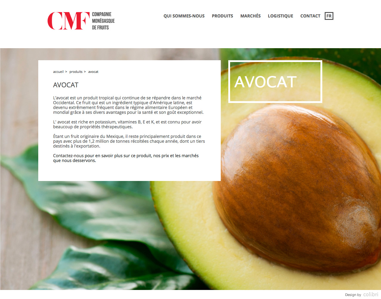 Compagnie monégasque de fruits - Compagnie monégasque de fruits - Création du site internet cmf.mc