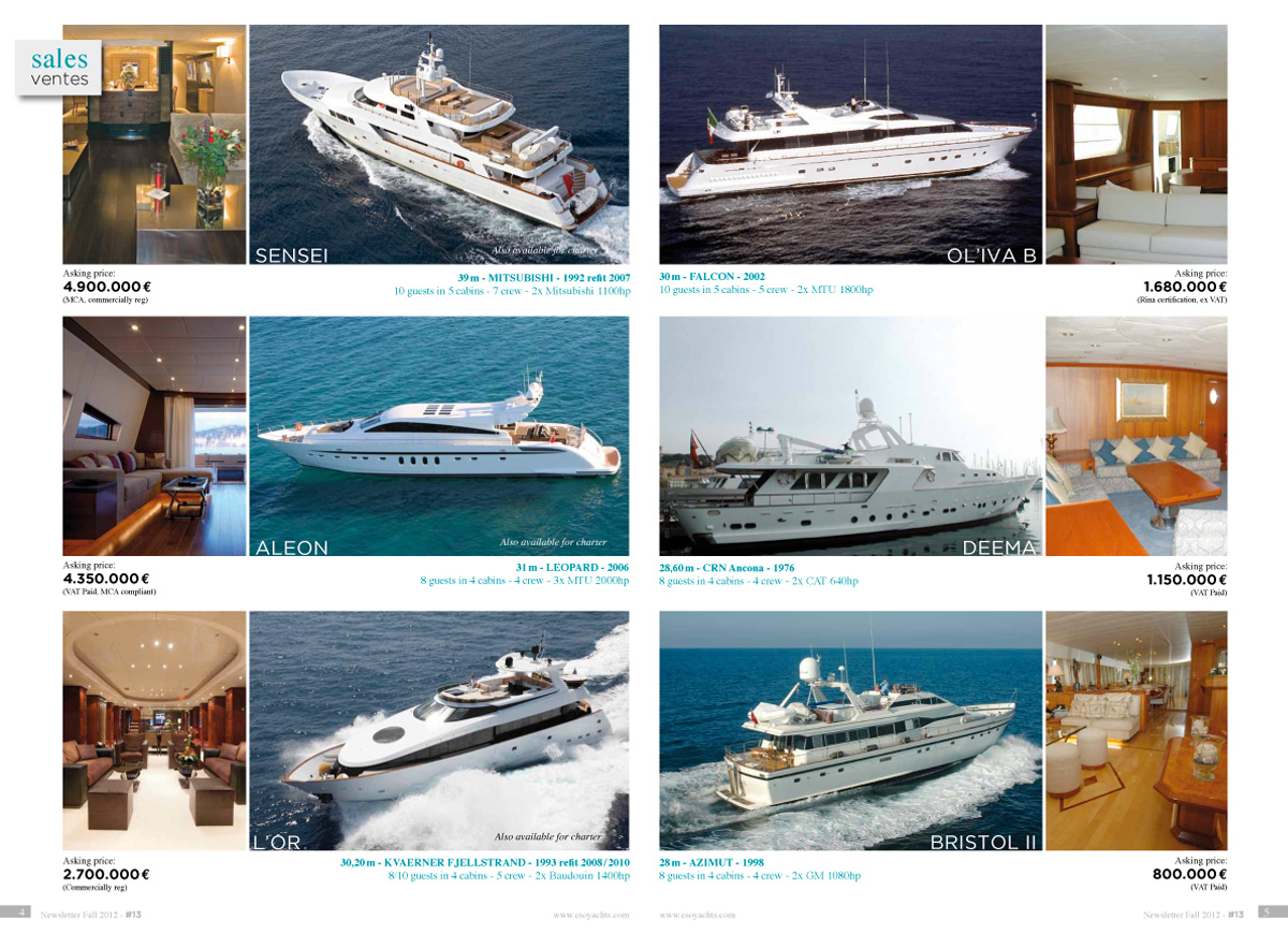 CSO Yachts - Agence Colibri, Design, Publicité, Web - Newsletter - 1