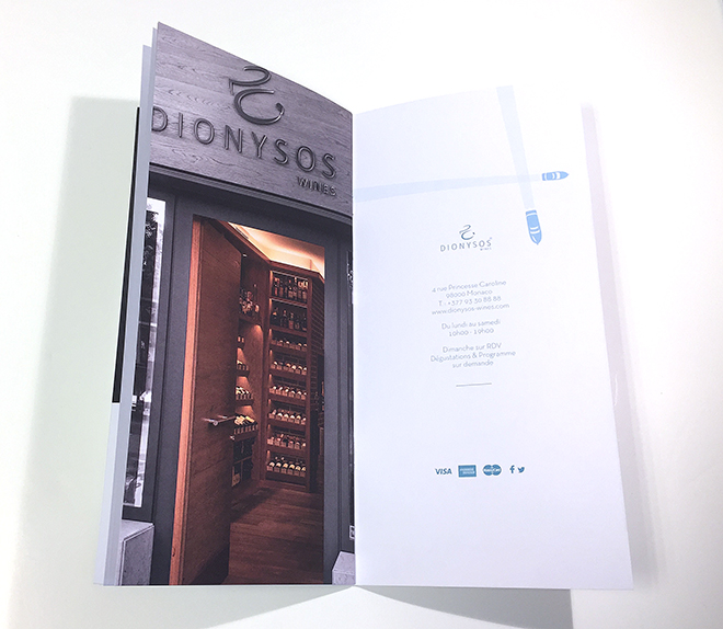 Dionysos - Agence Colibri, Design, Publicité, Web - Réalisation brochure hiver 