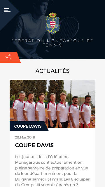 Refonte web, référencement SEO et Community Management pour la Fédération Monégasque de Tennis. - Refonte du site internet - 4