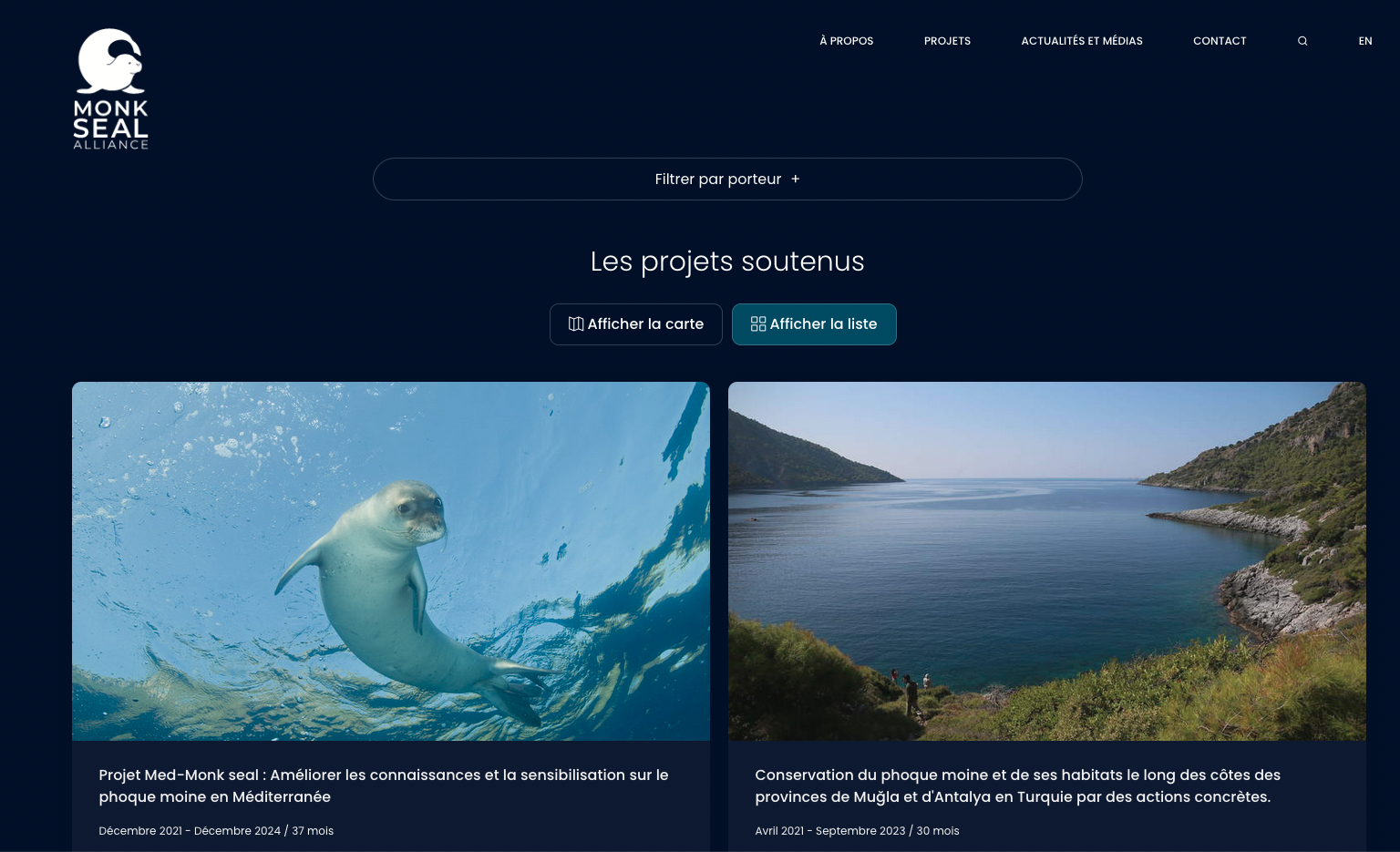 Monk Seal Alliance - Création du site internet - 2