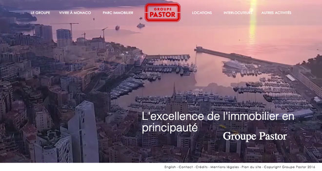 Groupe Pastor - Agence Colibri, Design, Publicité, Web - Refonte du site internet groupepastor.mc - 2