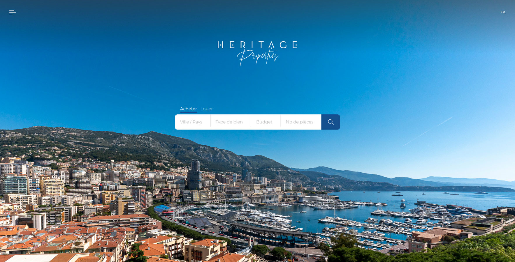 Heritage Properites - Création du site internet www.heritageproperties.mc