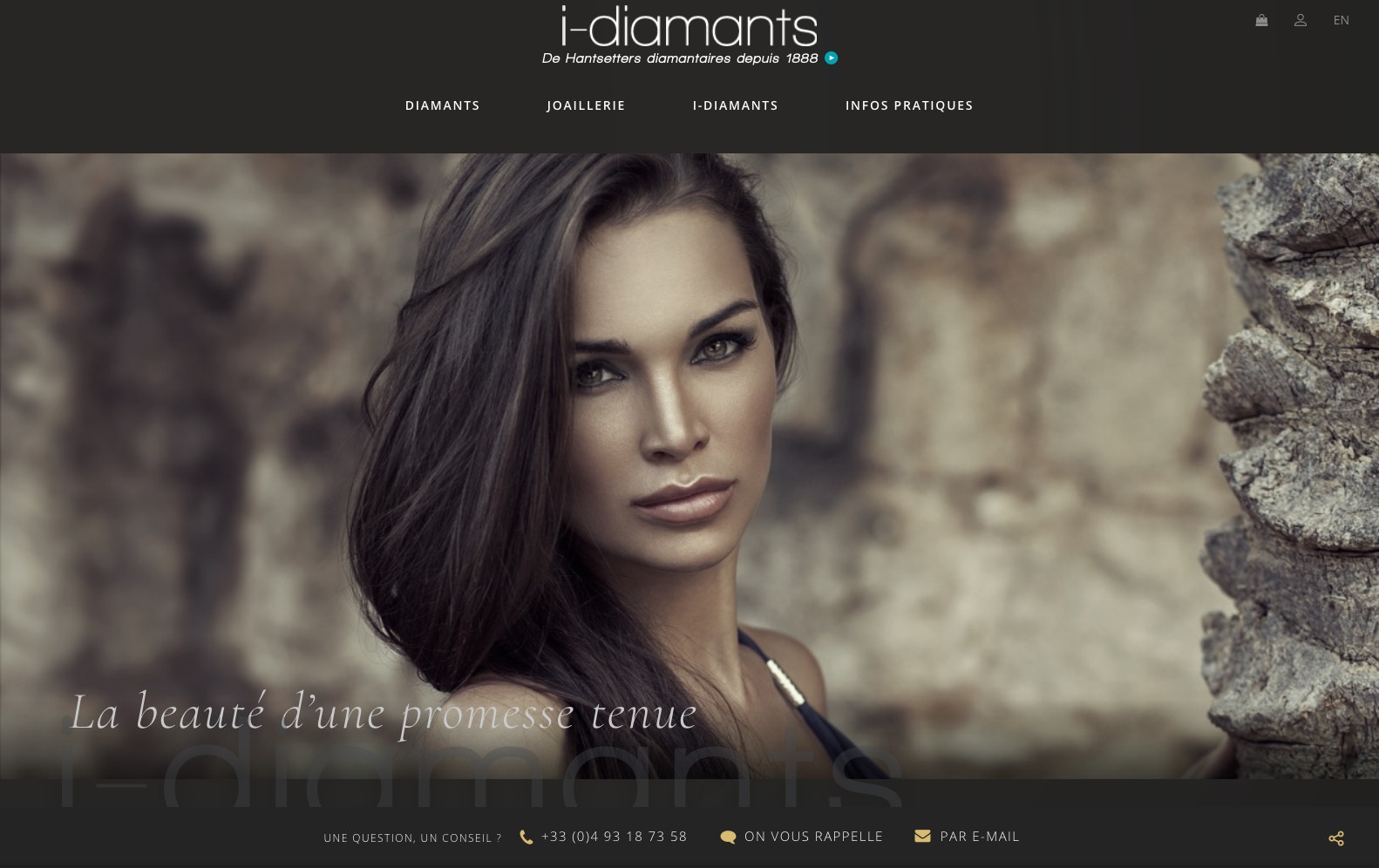 I-diamants.com - creation du site internet e-commerce, diamant et joaillerie - Refonte du site internet responsive i-diamants.com 