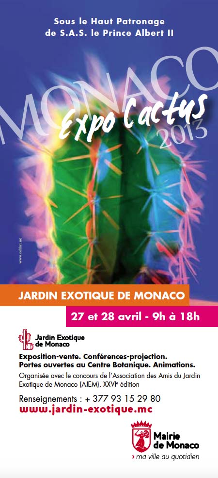 Signalétique JEX - Agence Colibri, Design, Publicité, Web - Création du visuel pour la Monaco Expo Cactus 2013 et 2015 - 1