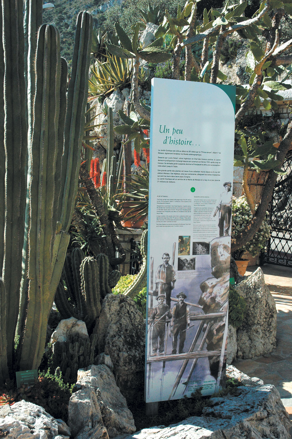 Signalétique JEX - Agence Colibri, Design, Publicité, Web - Création de la signalétique du Jardin Exotique de Monaco