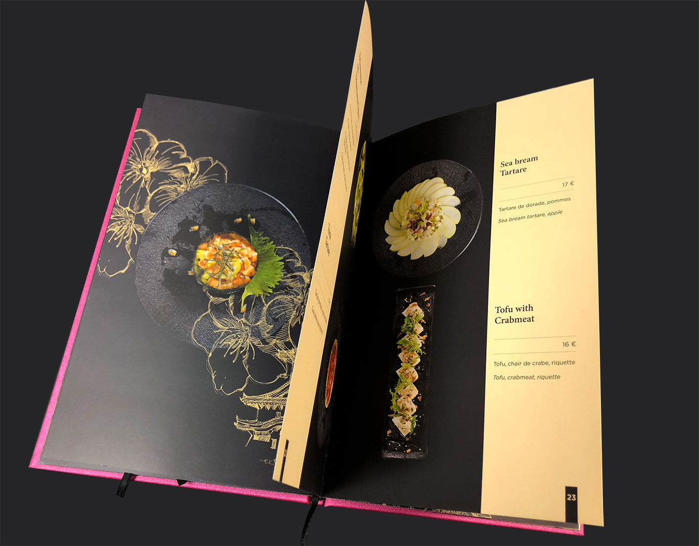 Maya Bay - Petrossian - Agence Colibri, Design, Publicité, Web - Conception des livres menu 2017 - 2018 - 1
