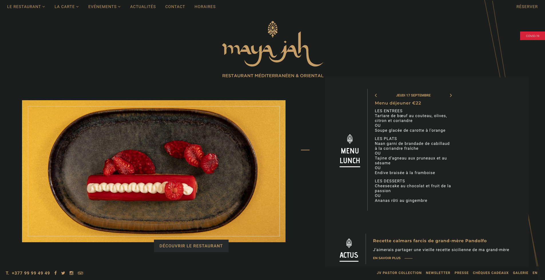 Maya Jah  - Création du site internet mayajah.mc