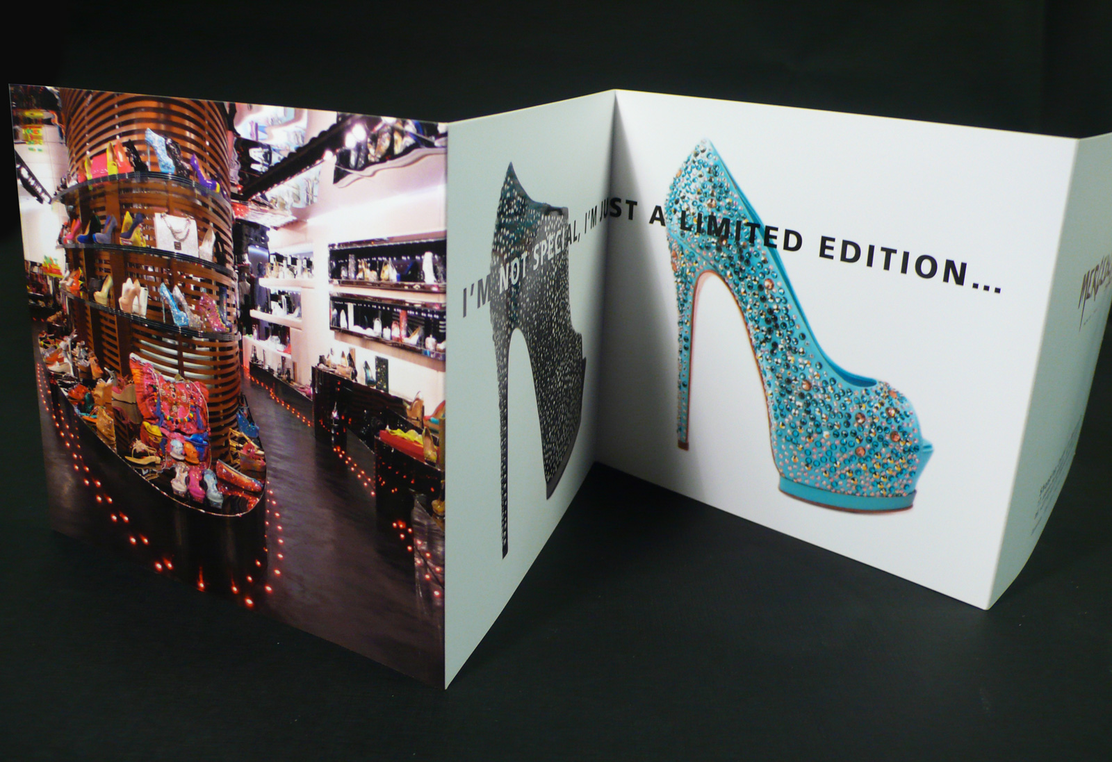 Mercedeh shoes - Agence Colibri, Design, Publicité, Web - Réalisation d'un document Séries limitées pour le Grand Prix  - 3