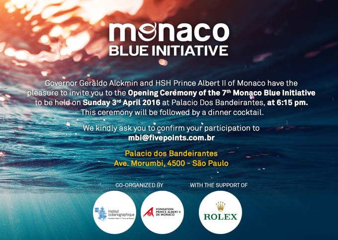 Fondation Prince Albert II - Agence Colibri, Design, Publicité, Web - Création des outils de communication de la Monaco Blue Initiative 2016  - 2