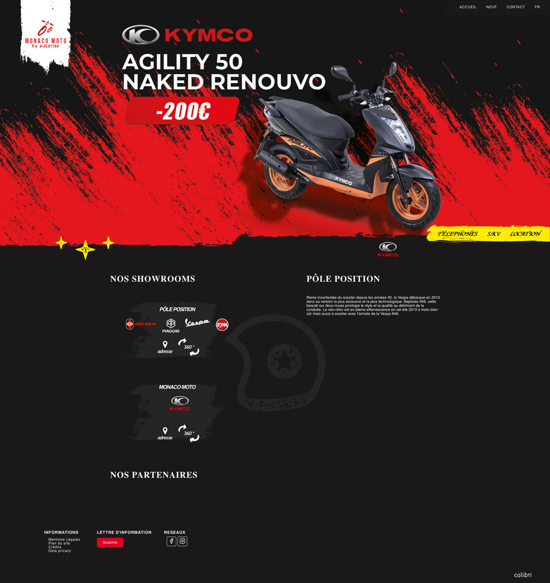Monaco Moto - Pole Position - Création du site monacomoto.mc