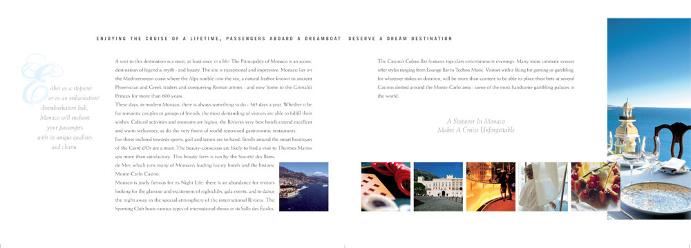 Ports de Monaco - Agence Colibri, Design, Publicité, Web - Conception du terminal croisières