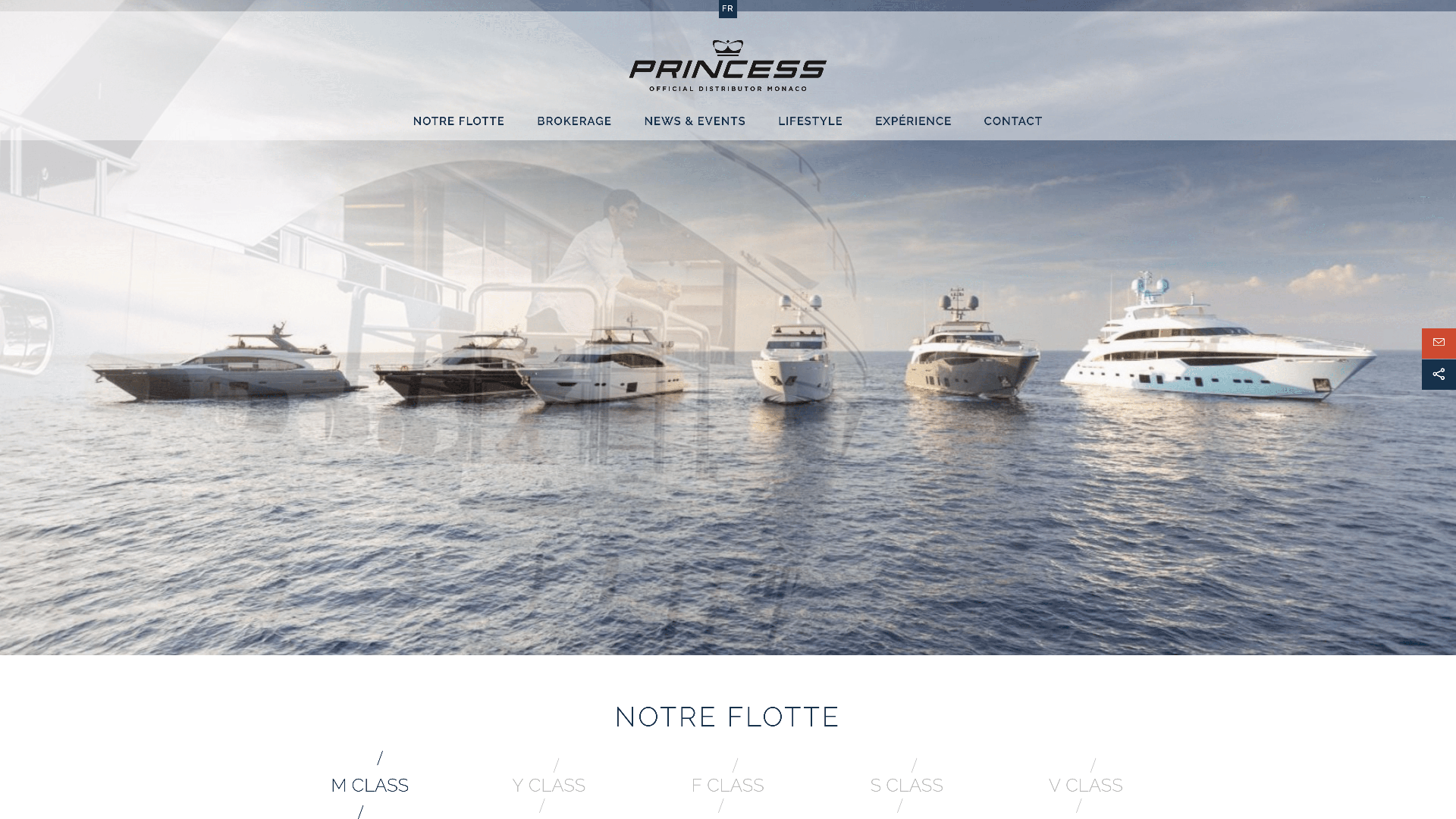 Princess Yachts Monaco - Réalisation du site internet