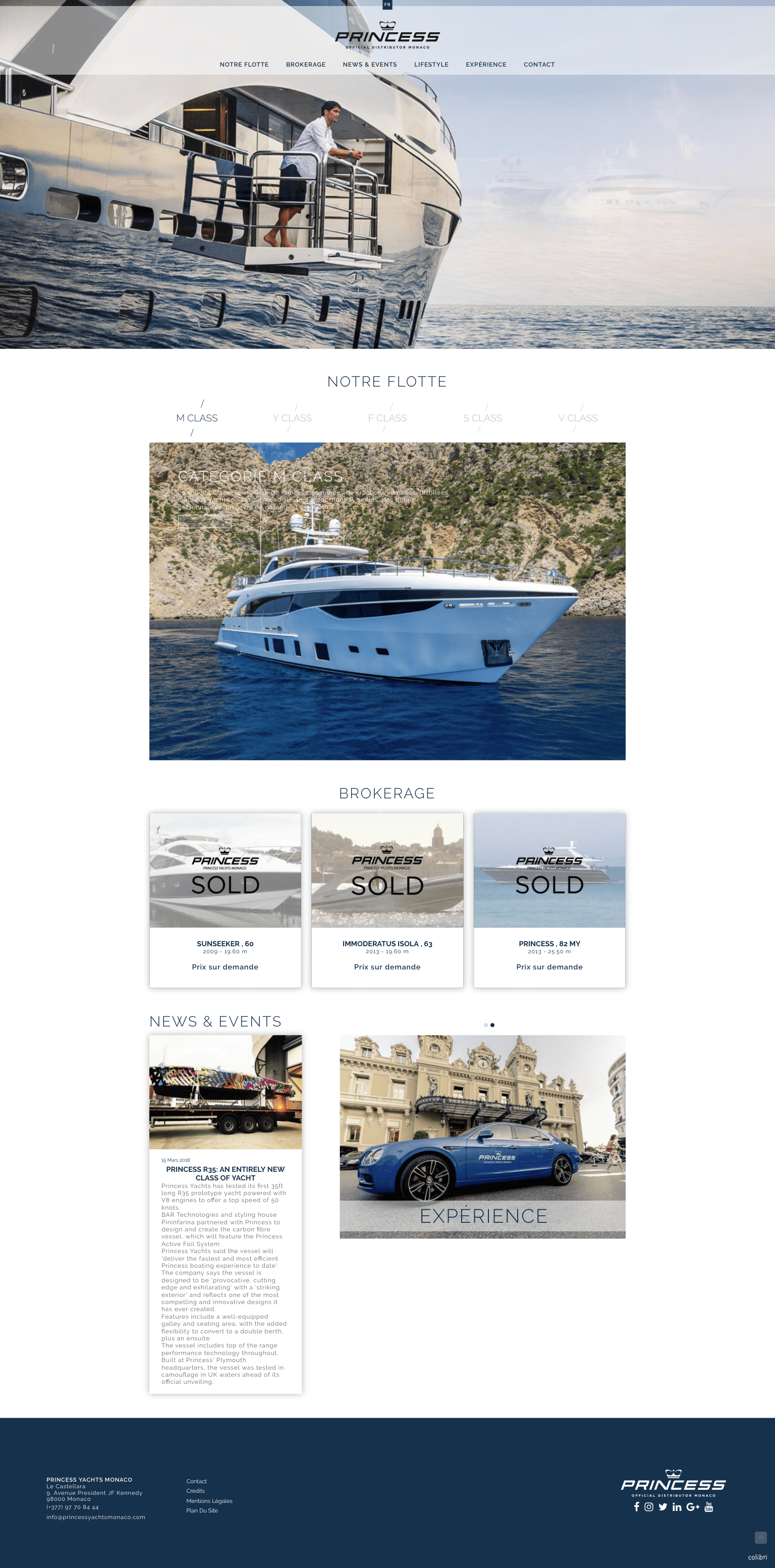 Princess Yachts Monaco - Réalisation du site internet - 1