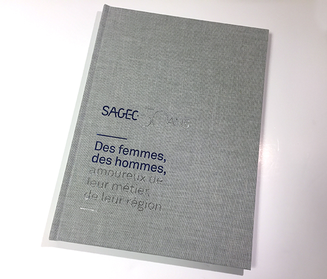 Sagec - Sagec - Agence Colibri, Design, Publicité, Web - Colibri - Conception et réalisation du livre 50 ans