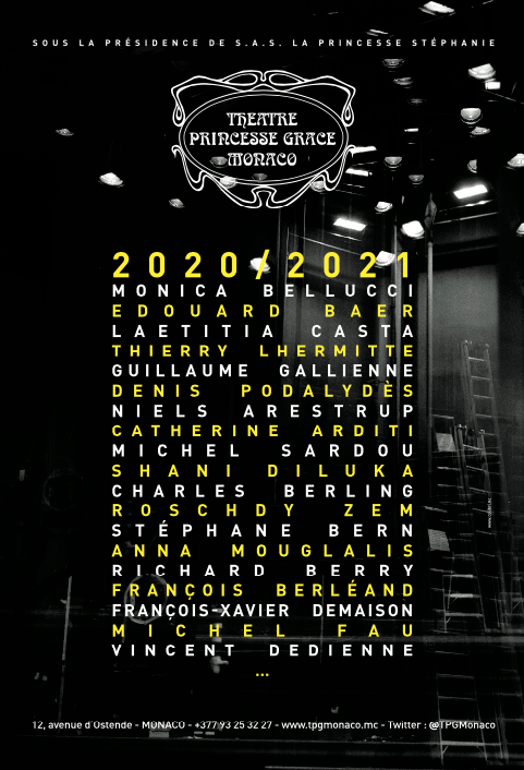 Agence de communication I Site internet Théâtre Princesse Grace Monaco - Campagne de communication pour la saison 2020 - 2021