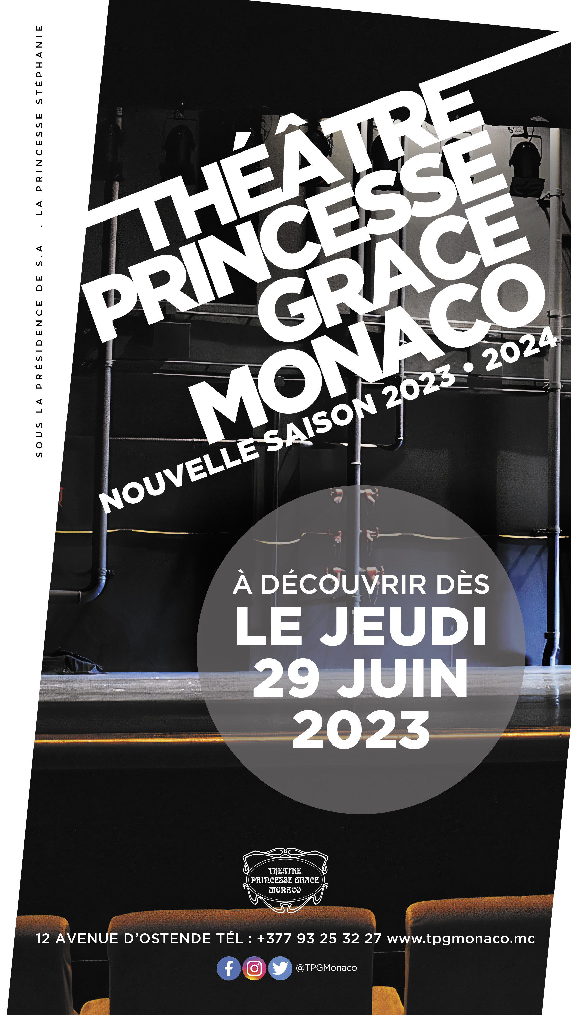 Agence de communication I Site internet Théâtre Princesse Grace Monaco - Communication saison 2023 - 2024 - 2