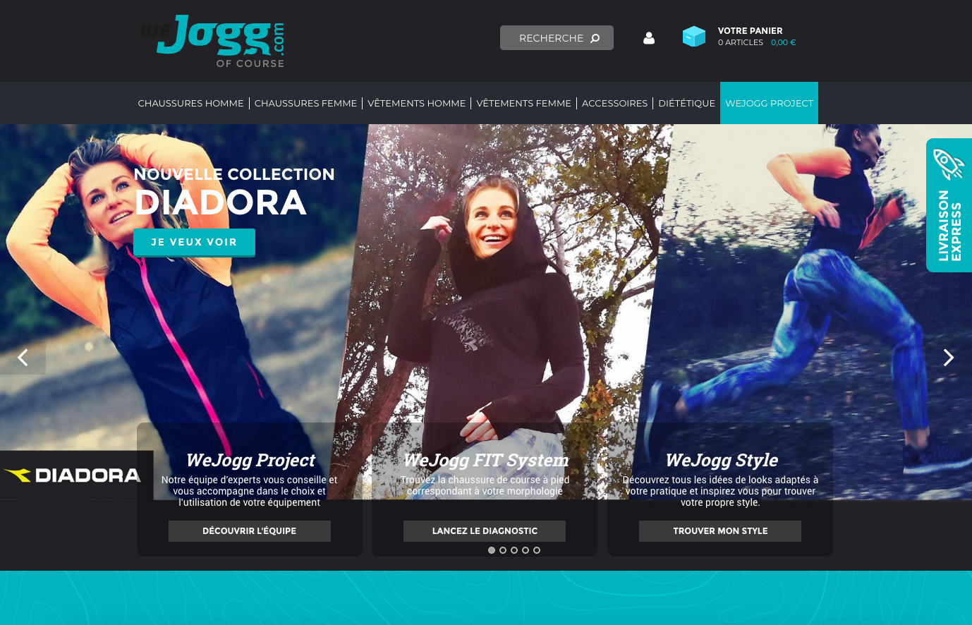 Wejogg - Réalisation logo, identité de marque et site internet e-commerce - Développement du site e-commerce responsive wejogg.com - 4